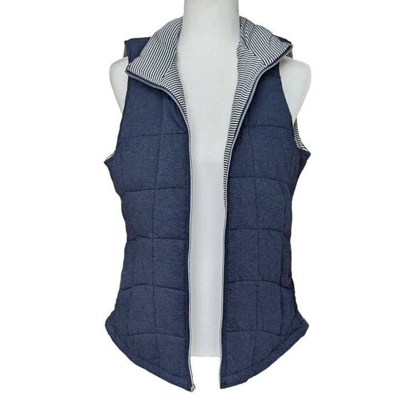 Marc New York Performance Reversible Vest Navy Stripes White Navy Size L Women - Picture 1 of 8